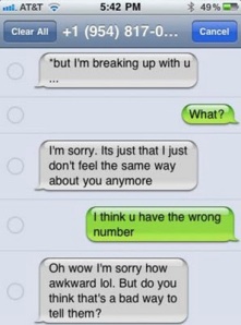 breaking up with you over text message bad idea dr heckle funny text messages